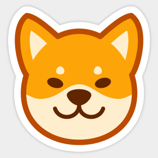 Gold Shiba: Eyes open smile Sticker